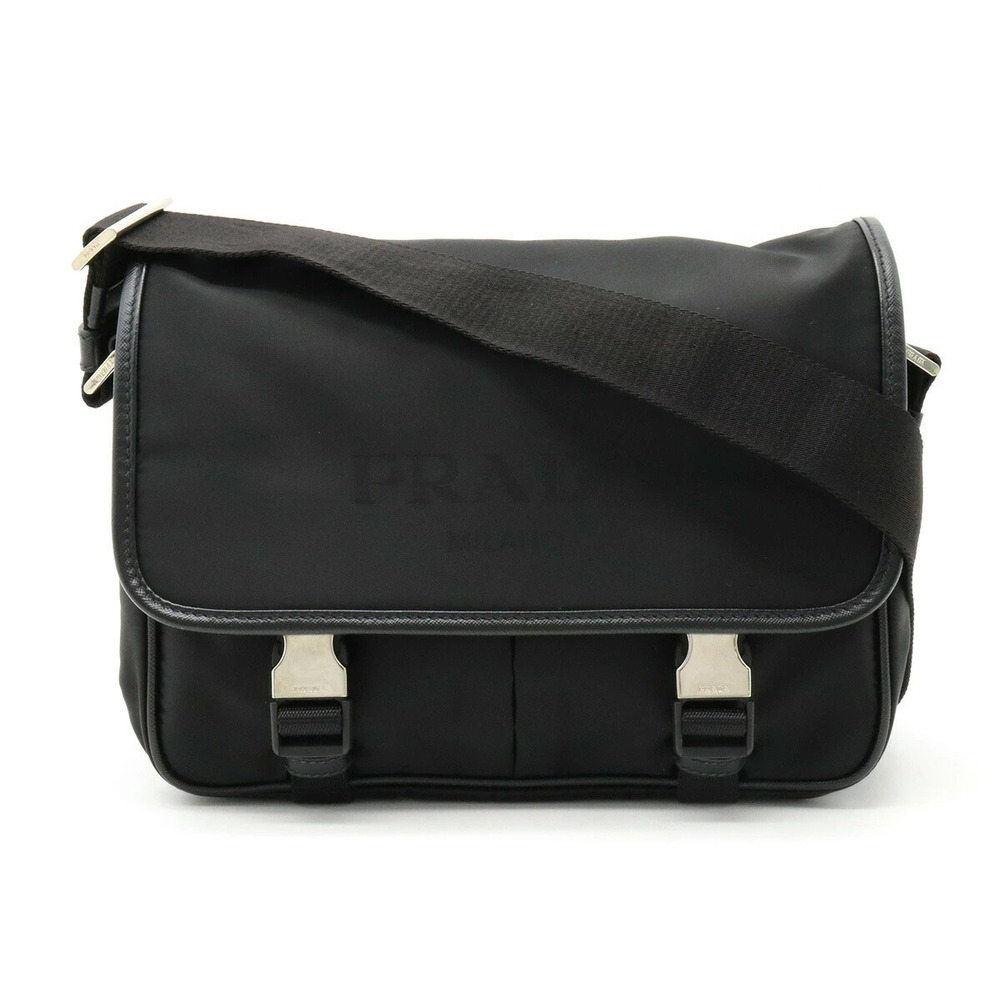 Prada Jacquard Messenger Crossbody NERO Black